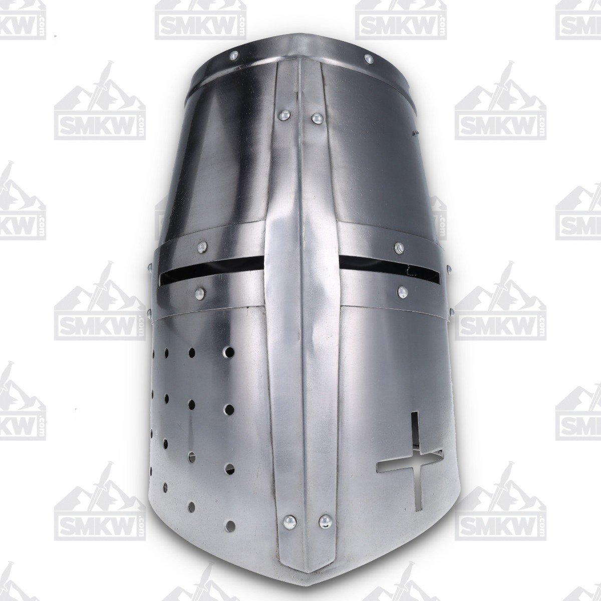 Szco Crusader Knight Helmet Silver-Full Size 910988 View 1