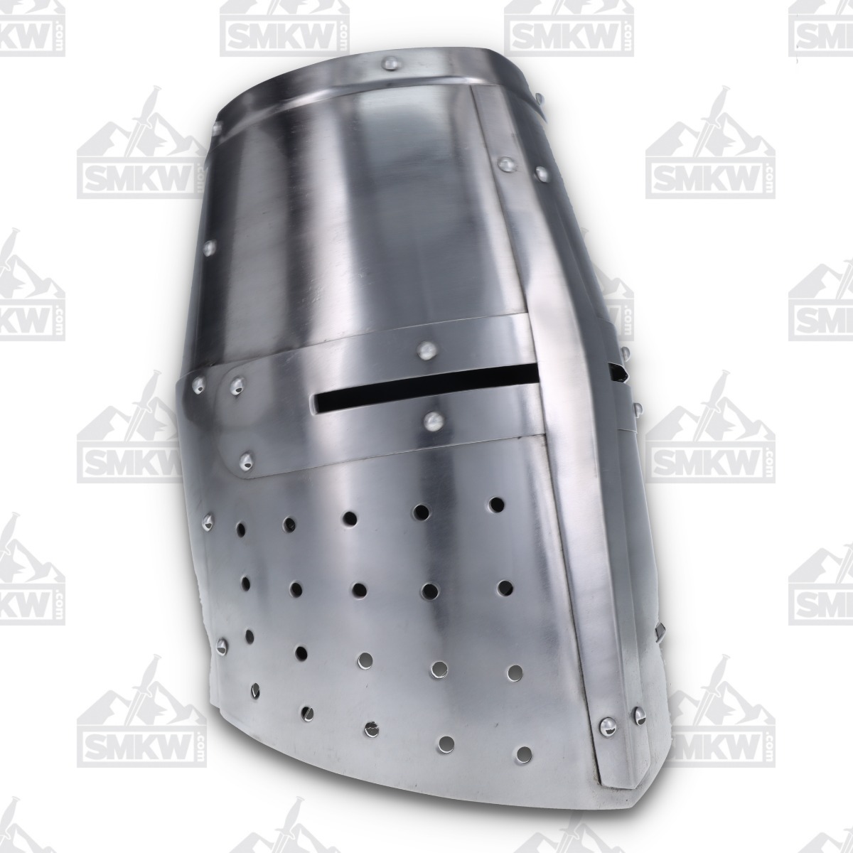 Szco Crusader Knight Helmet Silver-Full Size 910988 View 2
