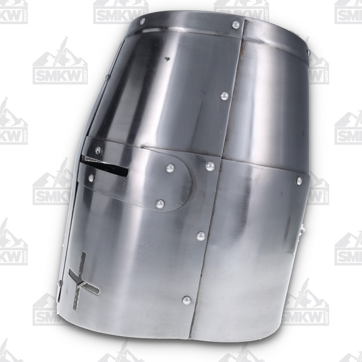 Szco Crusader Knight Helmet Silver-Full Size 910988 View 8