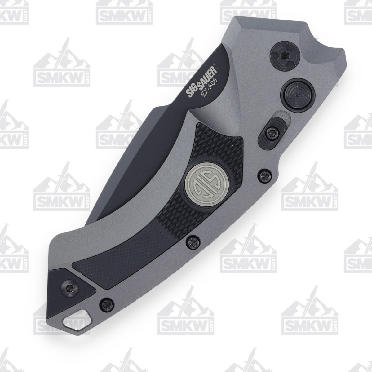 Hogue SIG Sauer Elishewitz EX-A05 OTS Tactical Auto Folding Knife Gray - 3.5in Black Cerakote Spear Point S/E Plain AUHG36532 View 6