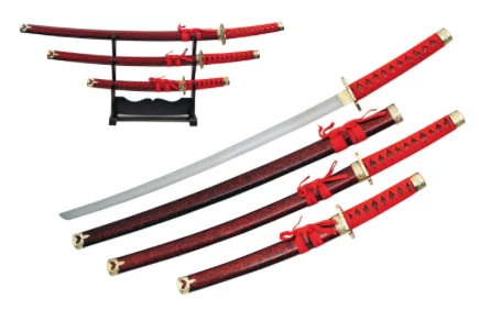 Ruby Marble 3 Piece Sword Set 926671RD View 1