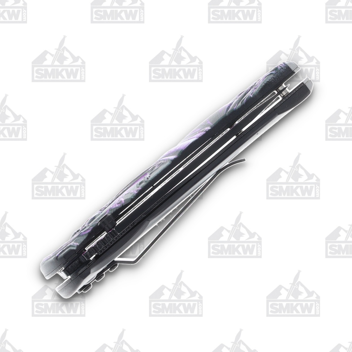 Rite Edge Purple Dragon Scale 3.25 Inch Plain Black/Purple Upswept 300551PU View 7
