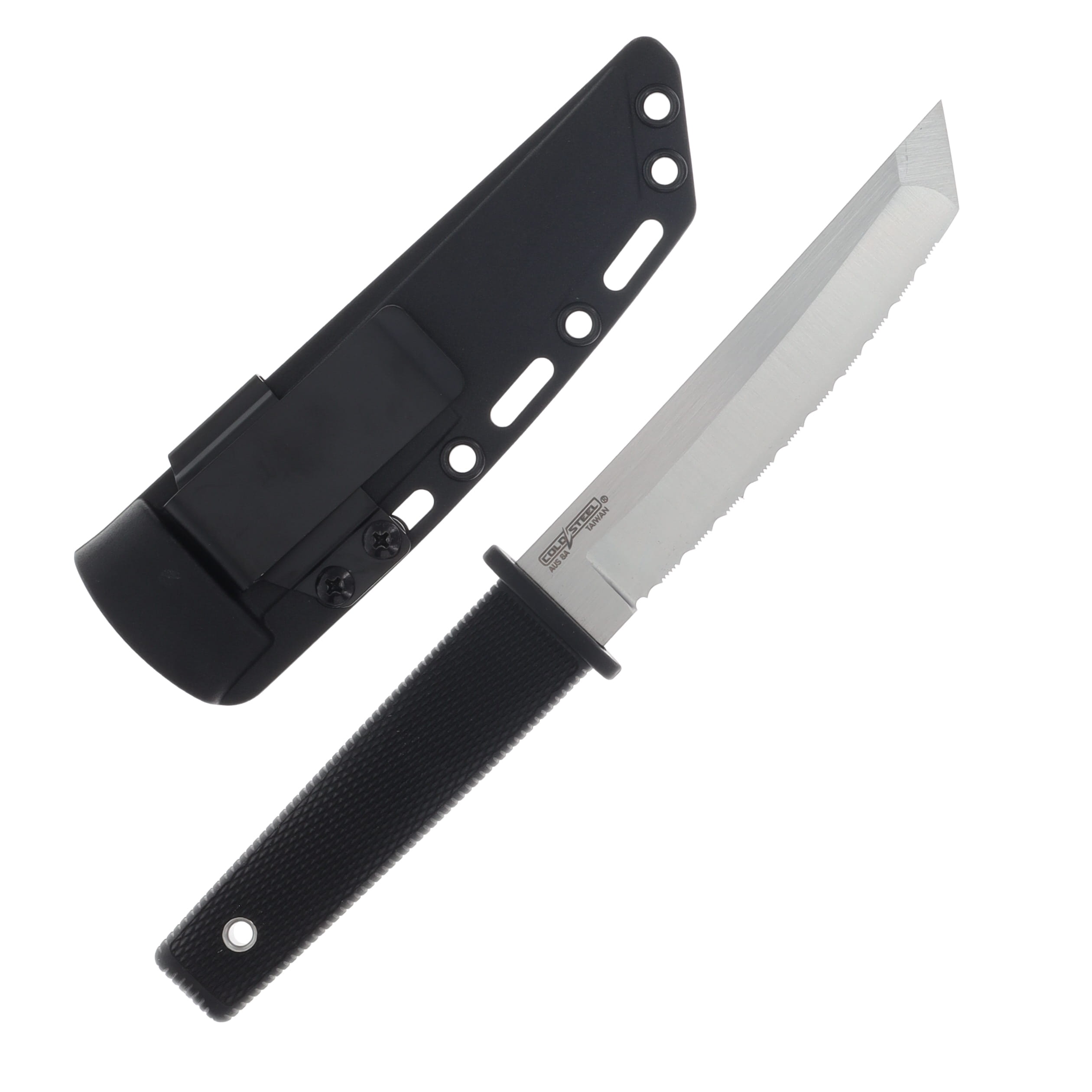 Cold Steel Kobun Serrated Fixed Blade 5.5in Satin Tanto Knife 17TS CS17TS View 2