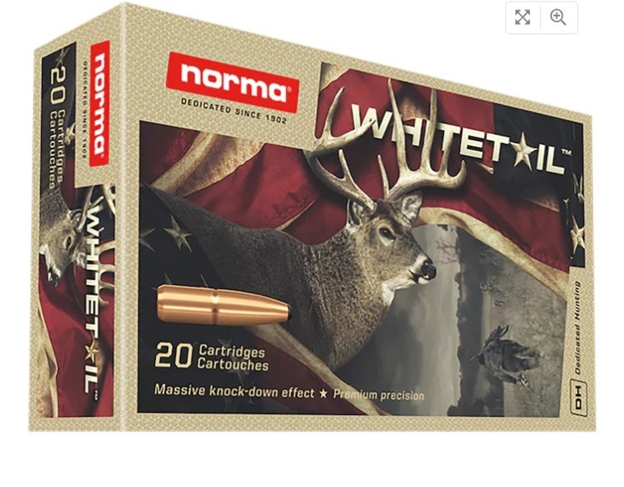 Norma Whitetail 7mm Rem Mag PSP 150gr Hunting Ammo 20 Round Box 20171512 View 1