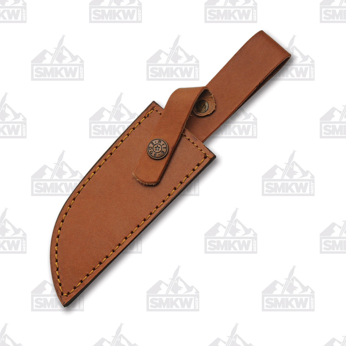 Rite Edge Hunter Fixed Blade Knife Walnut - Horn 5in Plain Damascus DM1313HW View 2