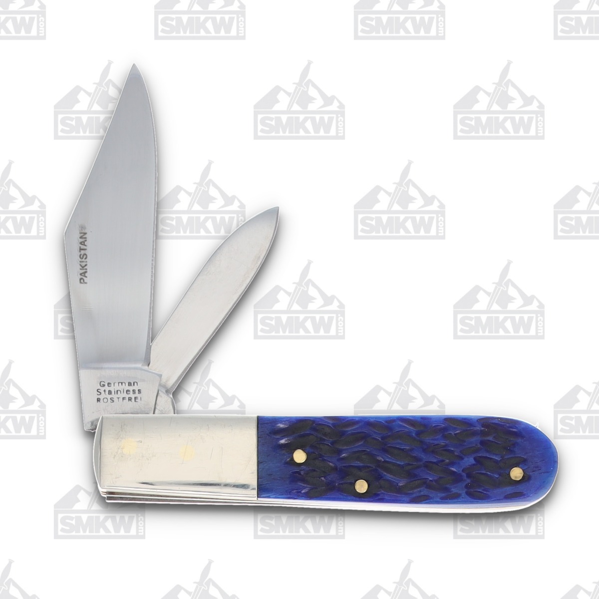 Frost Whitetail Barlow Folding Knife Blue Jigged Bone Handle FRWT0114BLPB View 2