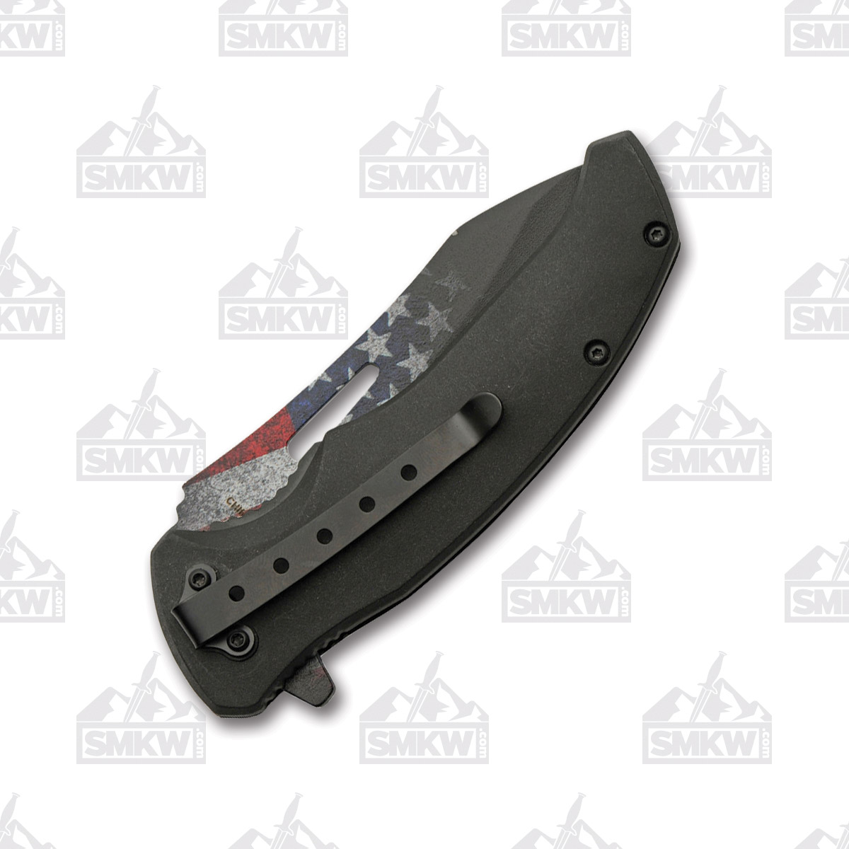 Rite Edge American Flag Patriotic Eagle Folding Knife 4in Clip Point Blade 300575EG View 2