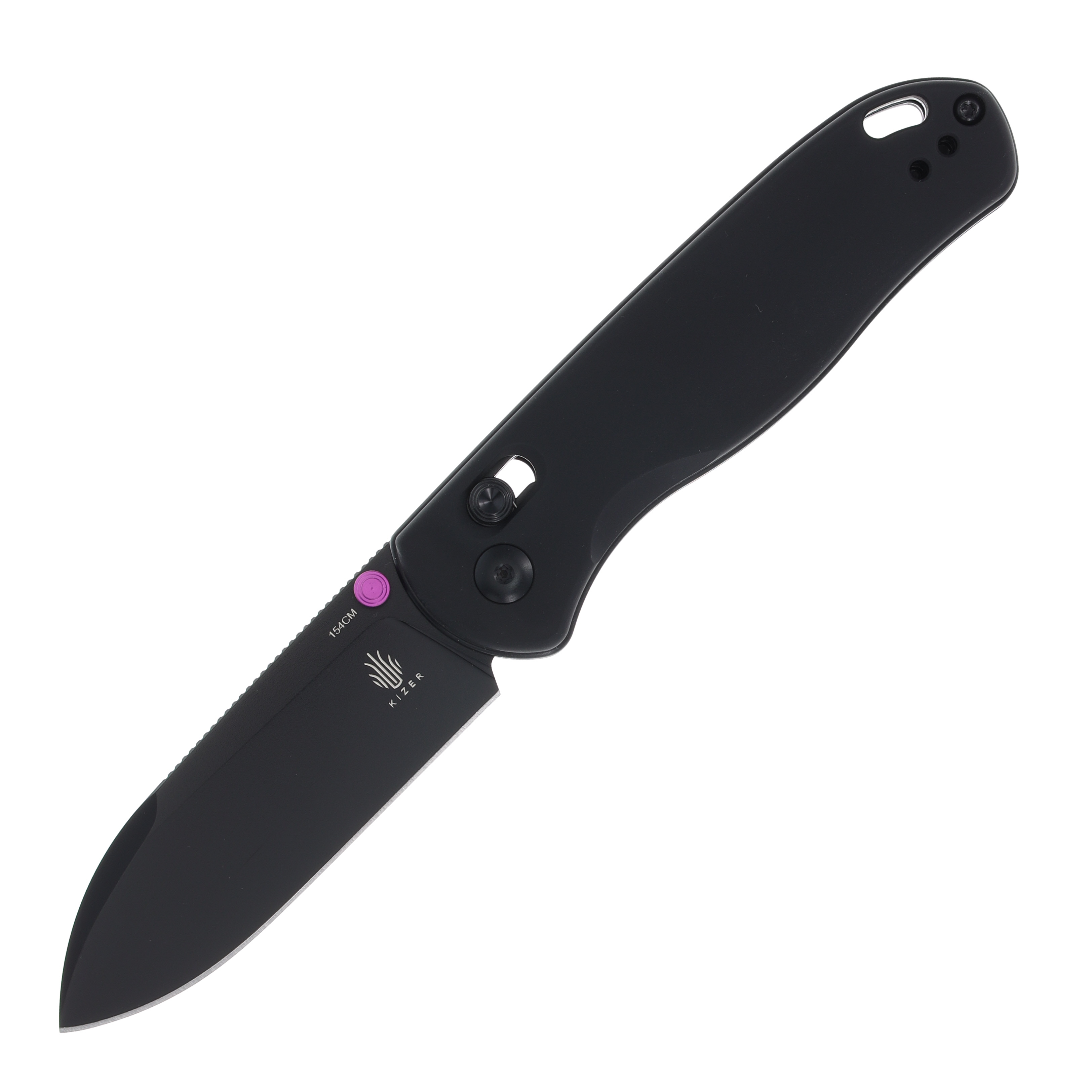 Kizer Drop Bear Clutch Lock Aluminum Black Handle V3619C2 View 1