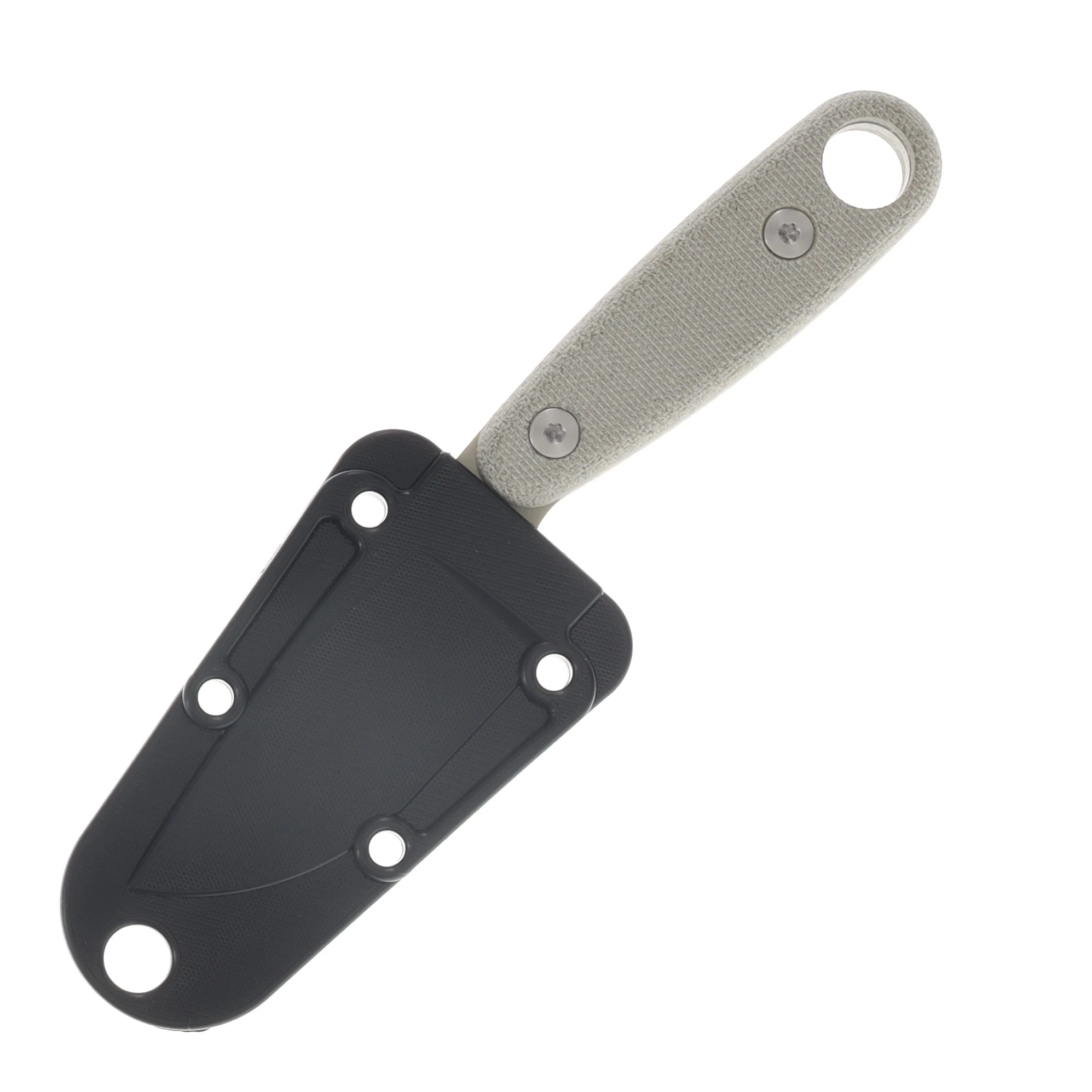 ESEE Knives Izula II Fixed Blade with Survival Kit Canvas Micarta Desert Tan 1095 IZULAIIDTKIT View 8