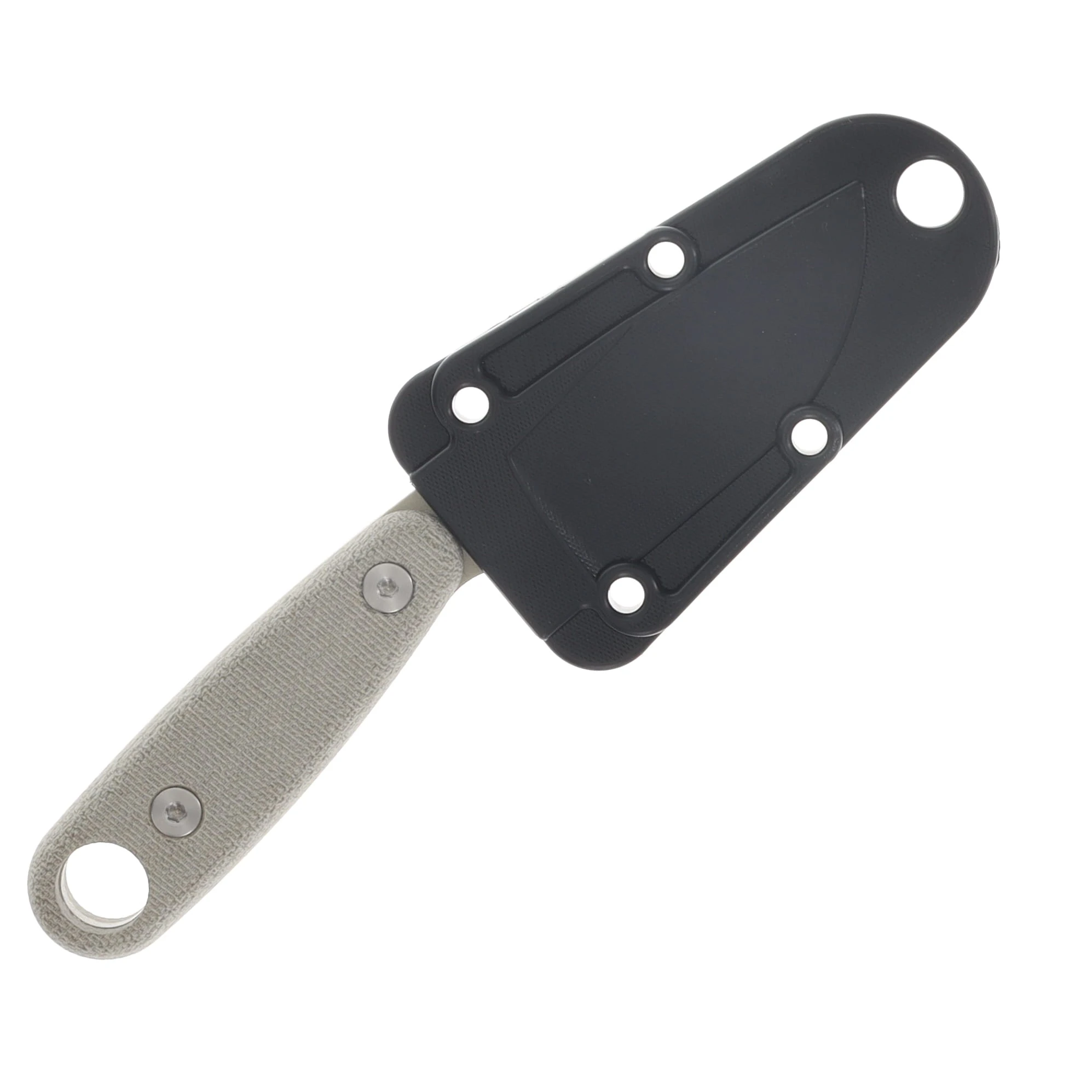 ESEE Knives Izula II Fixed Blade with Survival Kit Canvas Micarta Desert Tan 1095 IZULAIIDTKIT View 9