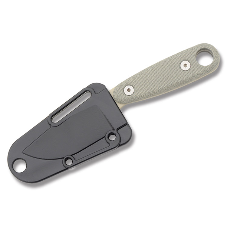 ESEE Knives Izula II Fixed Blade with Survival Kit Canvas Micarta Desert Tan 1095 IZULAIIDTKIT View 2