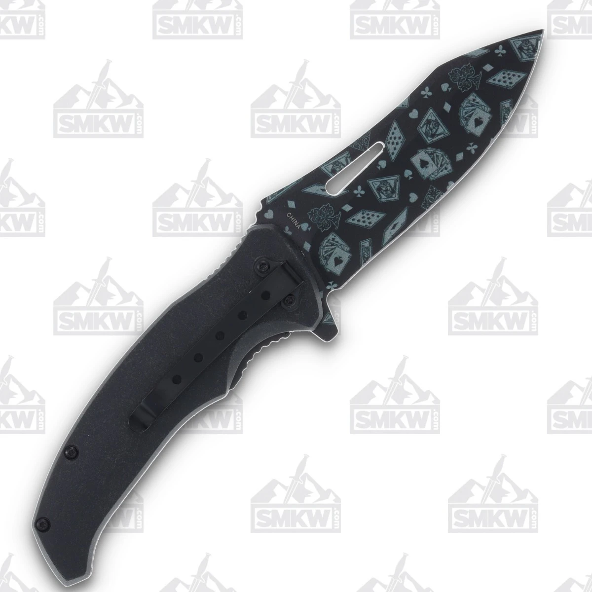 Rite Edge Joker of Cards Folding Knife 3.75in Clip Point Blade 300576JK View 2