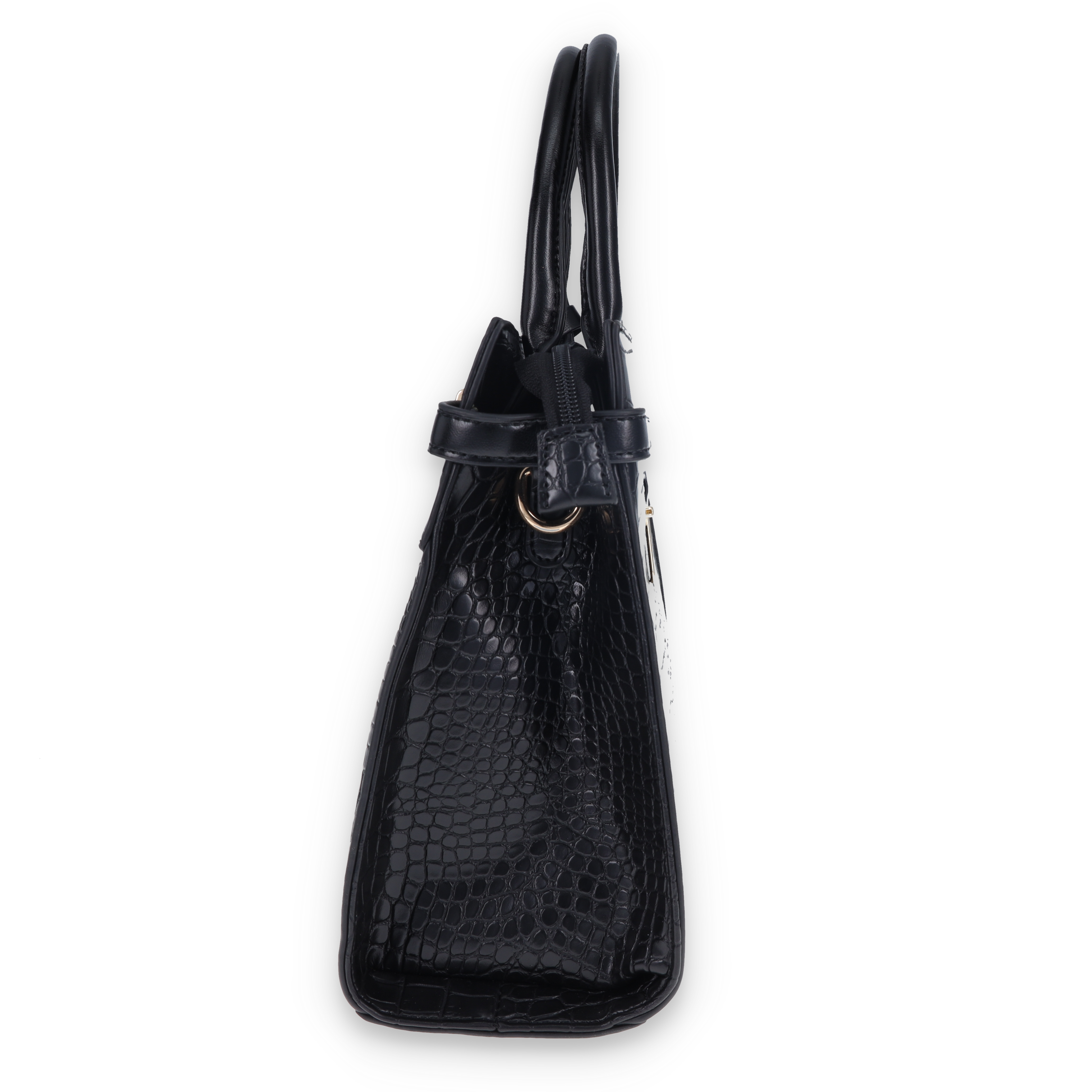 Leda's Fashions Smart Black Crocodile Purse Clutch Duo LPP6205BLK View 9