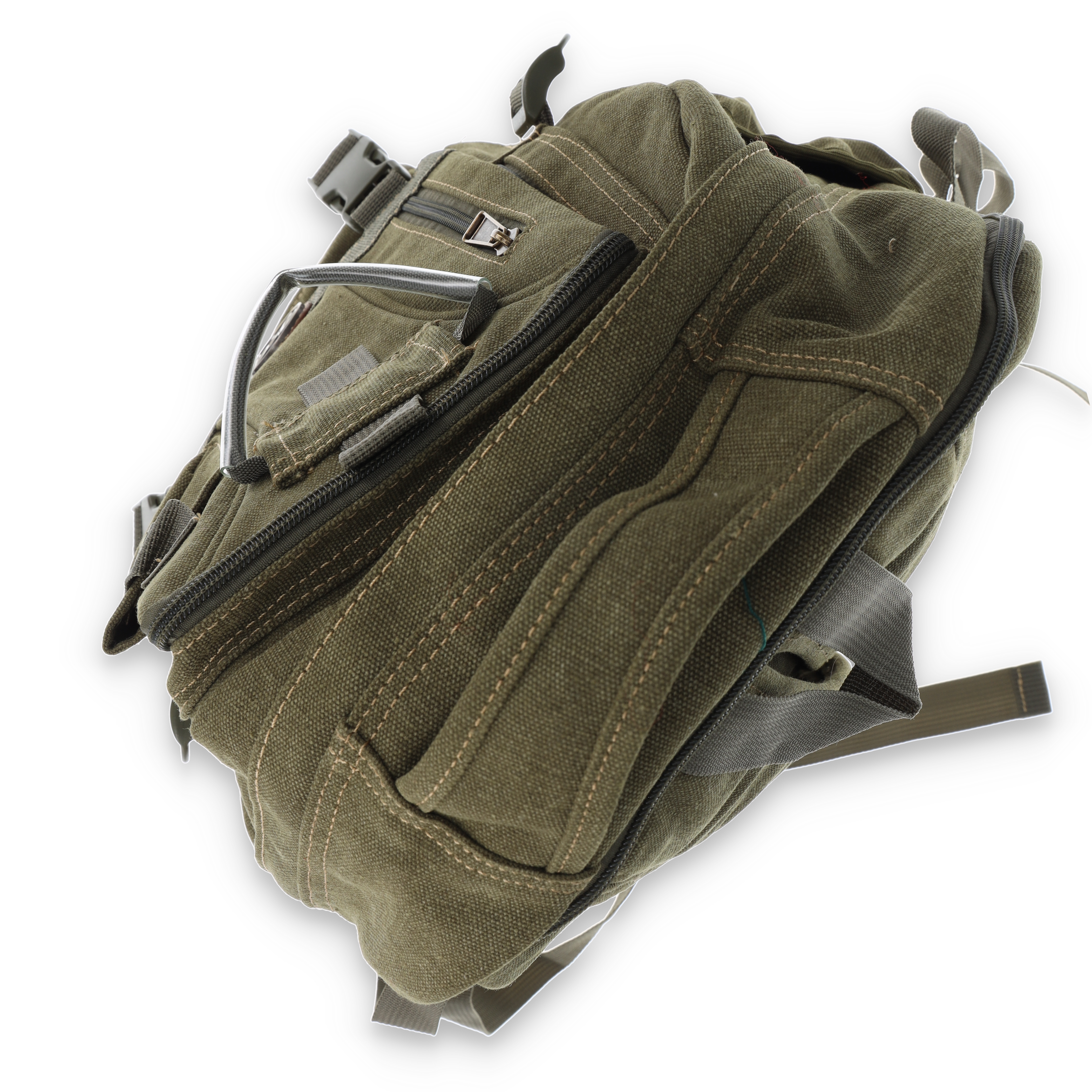 Fabigun Conceal Carry Backpack Green Canvas SM3906G View 5