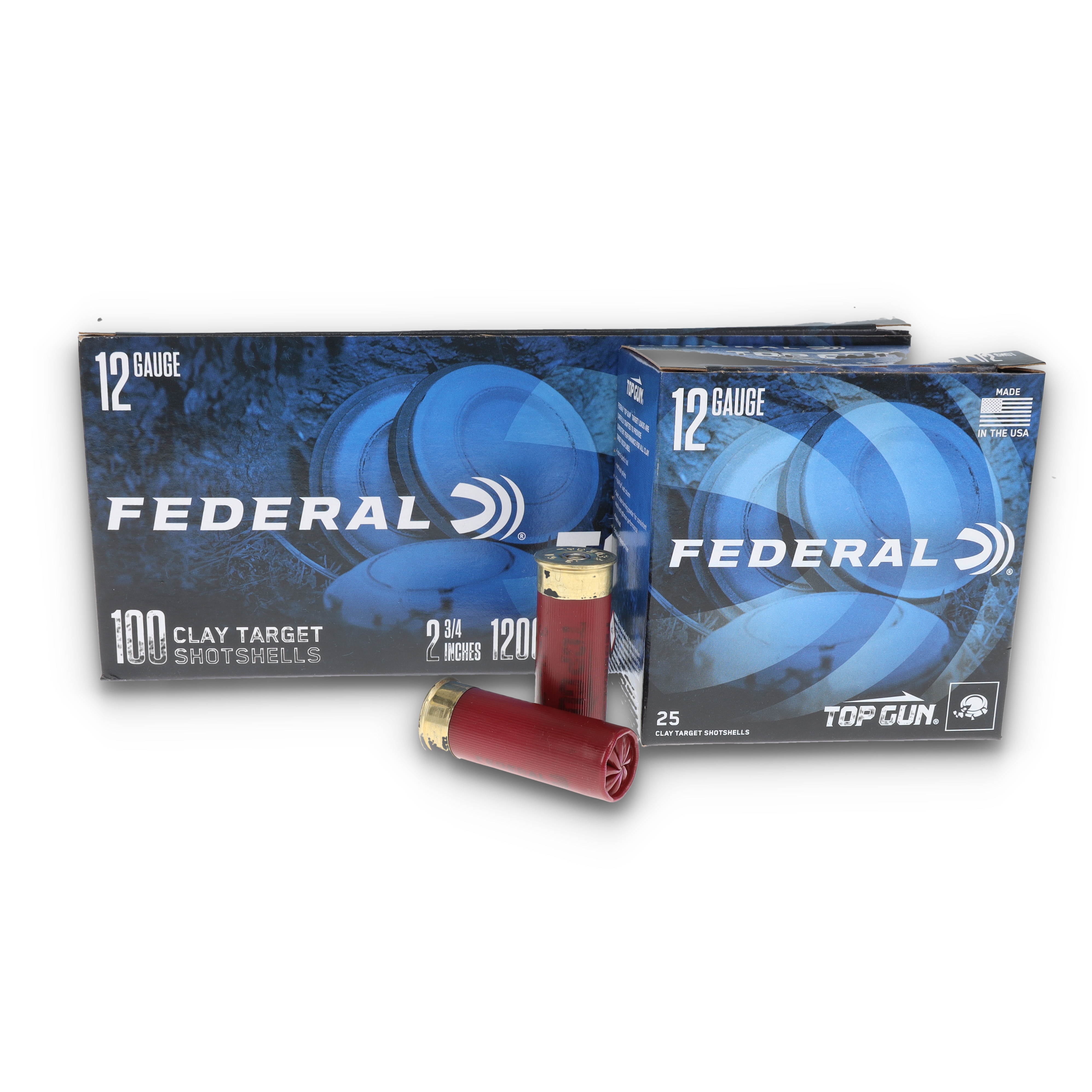 Federal Top Gun Ammunition 12 Gauge Shotshell 100 Rounds 2.75in 1-1/8oz 394 Pellets #7.5 Lead Shot TG121007.5 View 1