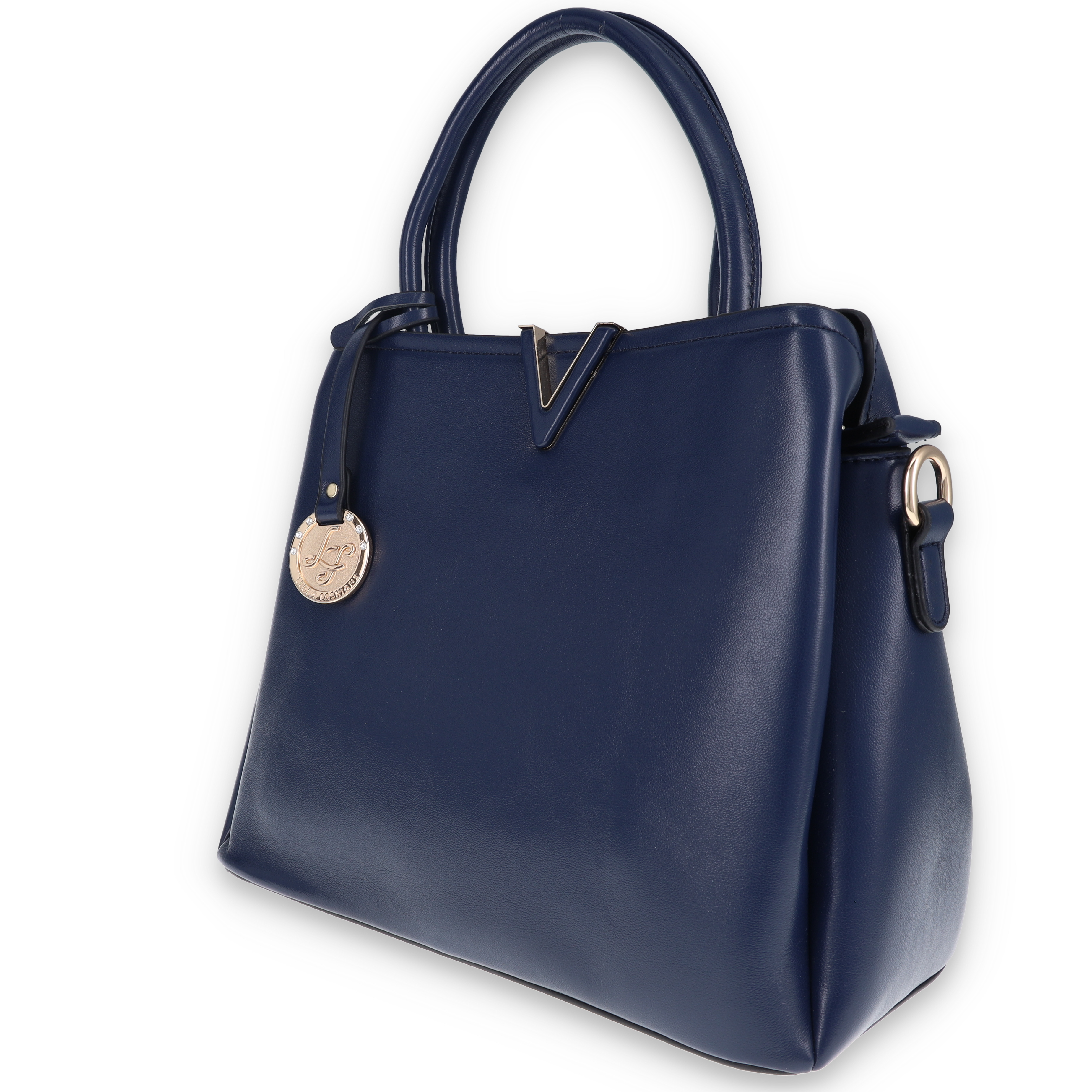 Leda's Fashions Navy Blue Verity Purse with Clutch LPP8067BLU View 4