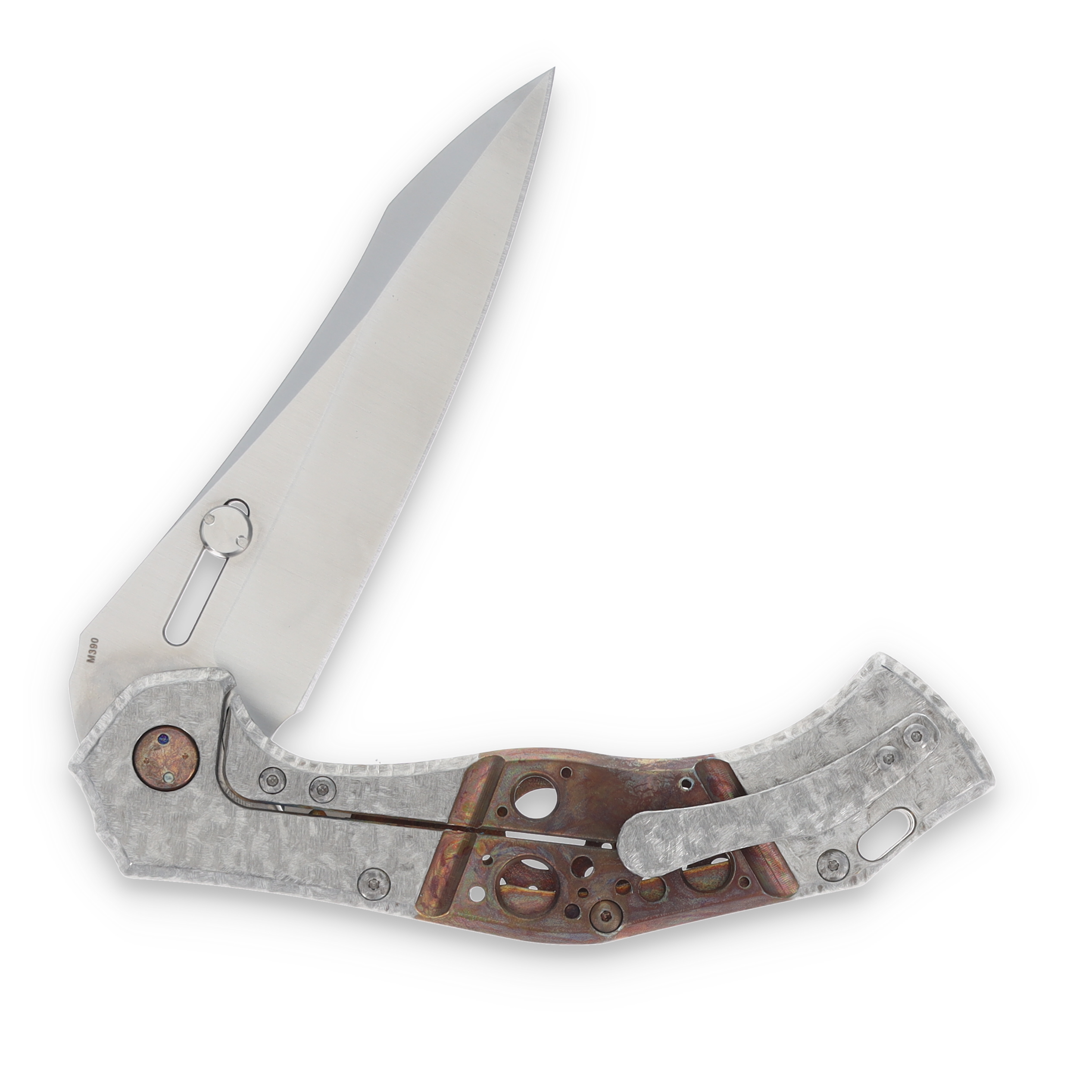 Olamic Soloist Agent Ti Antique Frosty Faux Bolster 4.12in Satin Blade 203-A View 4