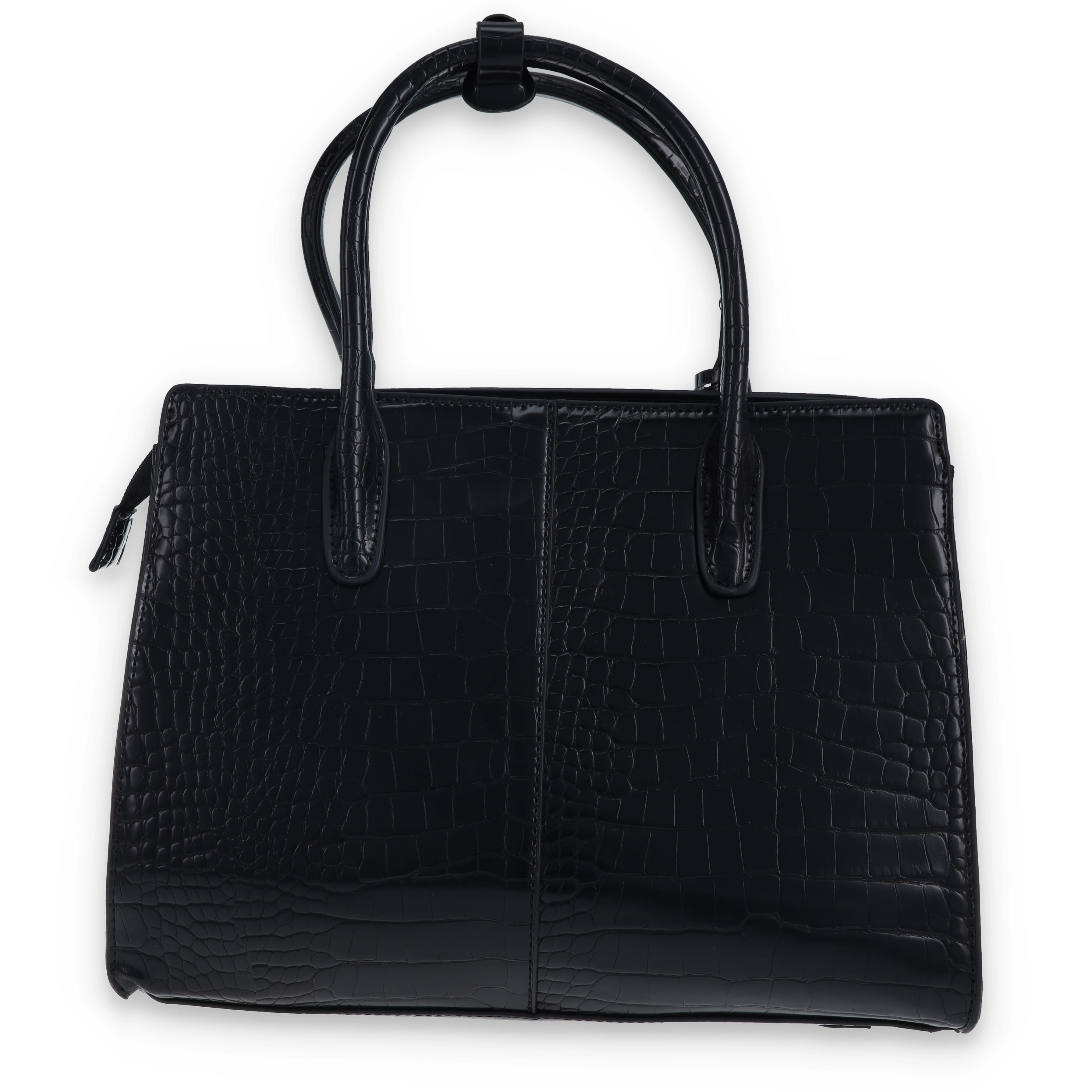 Leda's Fashions Black Crocodile Pockets Purse with Clutch LPP8231BLK View 7