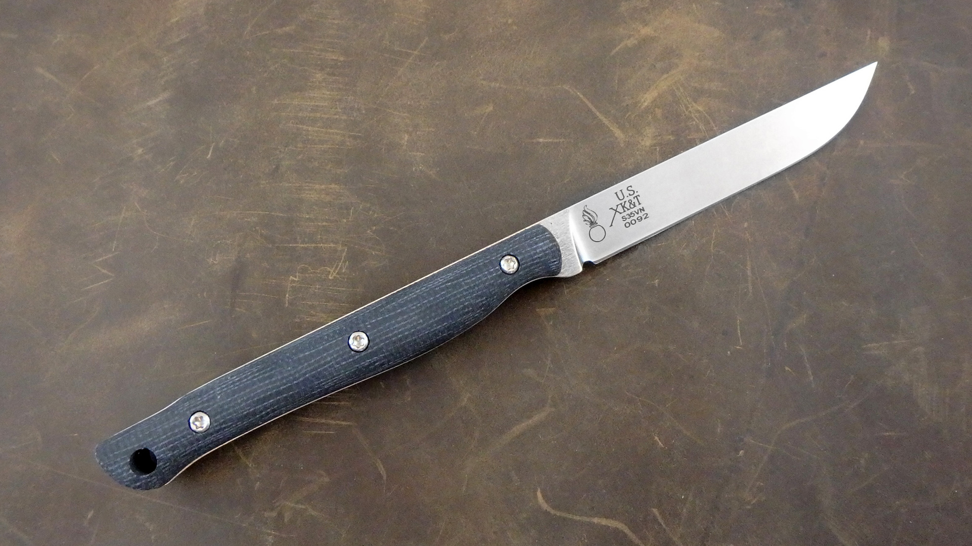White River Exodus 3 Fixed Blade Knife Black Canvas Micarta with Kydex Sheath WREX3 View 5