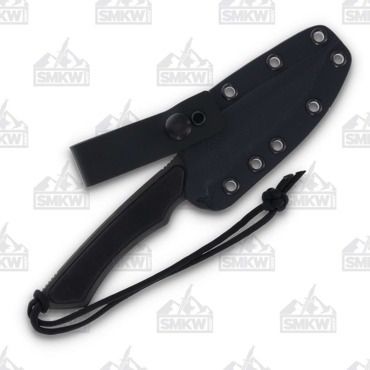 Spartan Blades Phrike Fixed Knife 4.25in Plain Black DLC Drop Point View 6