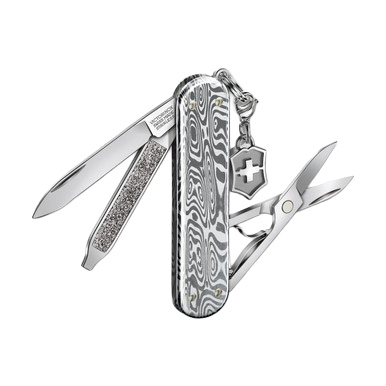 Victorinox Classic SD Swiss Army Knife Brilliant Damast V622134 View 2