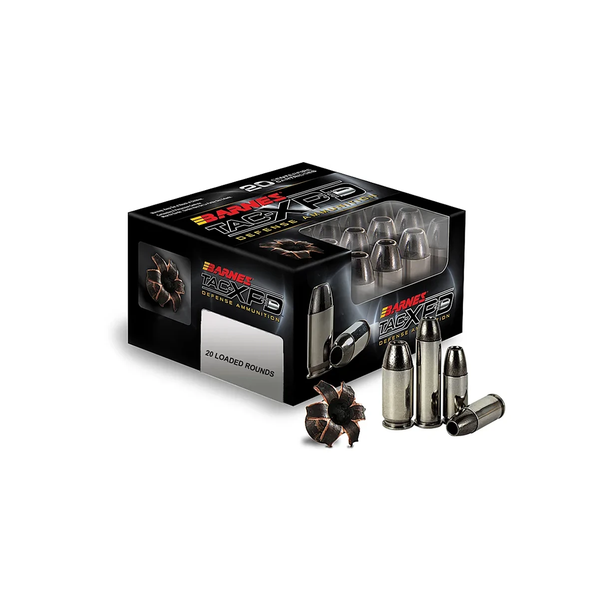 Barnes Tac-XPD Defense 45 ACP +P Ammunition 185 Grain Hollow Point 20 Rounds BPD45AP1 View 1