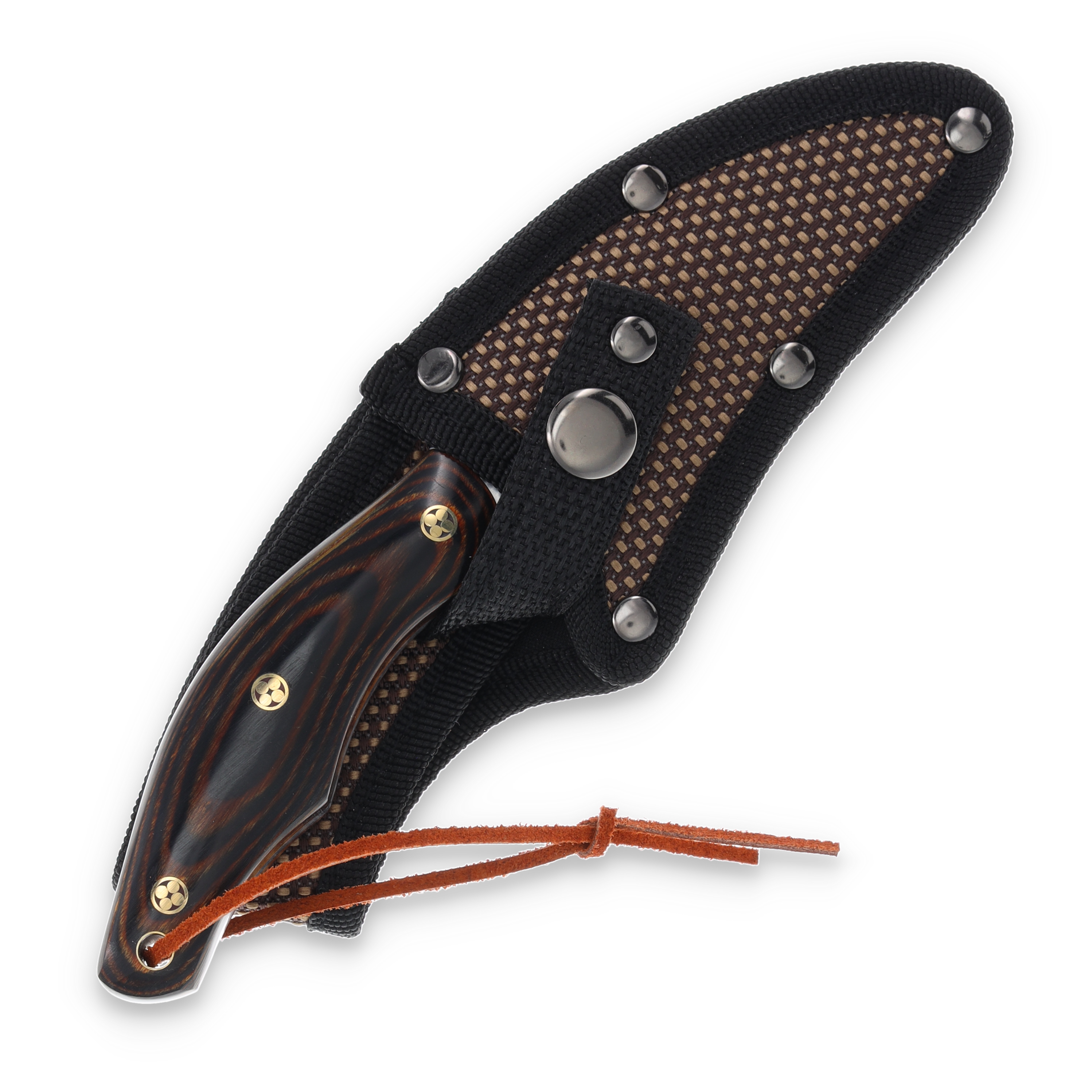 Rough Ryder Mosaic Pakkawood Fixed Blade Knife RR2584 - Smoky