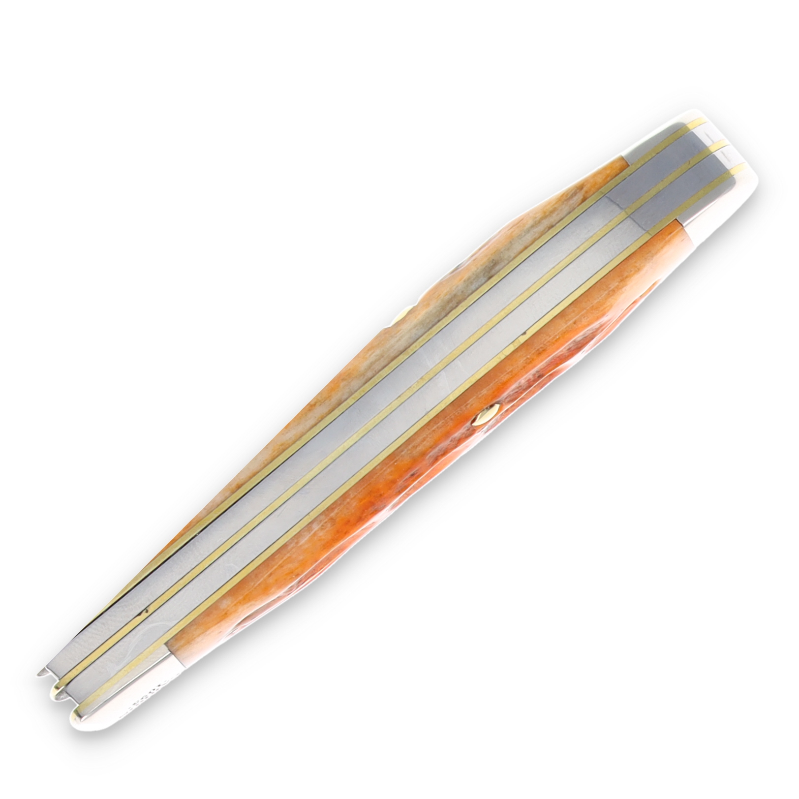 Case SMKW Exclusive Smoky Valley Sunset Autumn Bone Mini Trapper Folding Knife CA25219 View 6