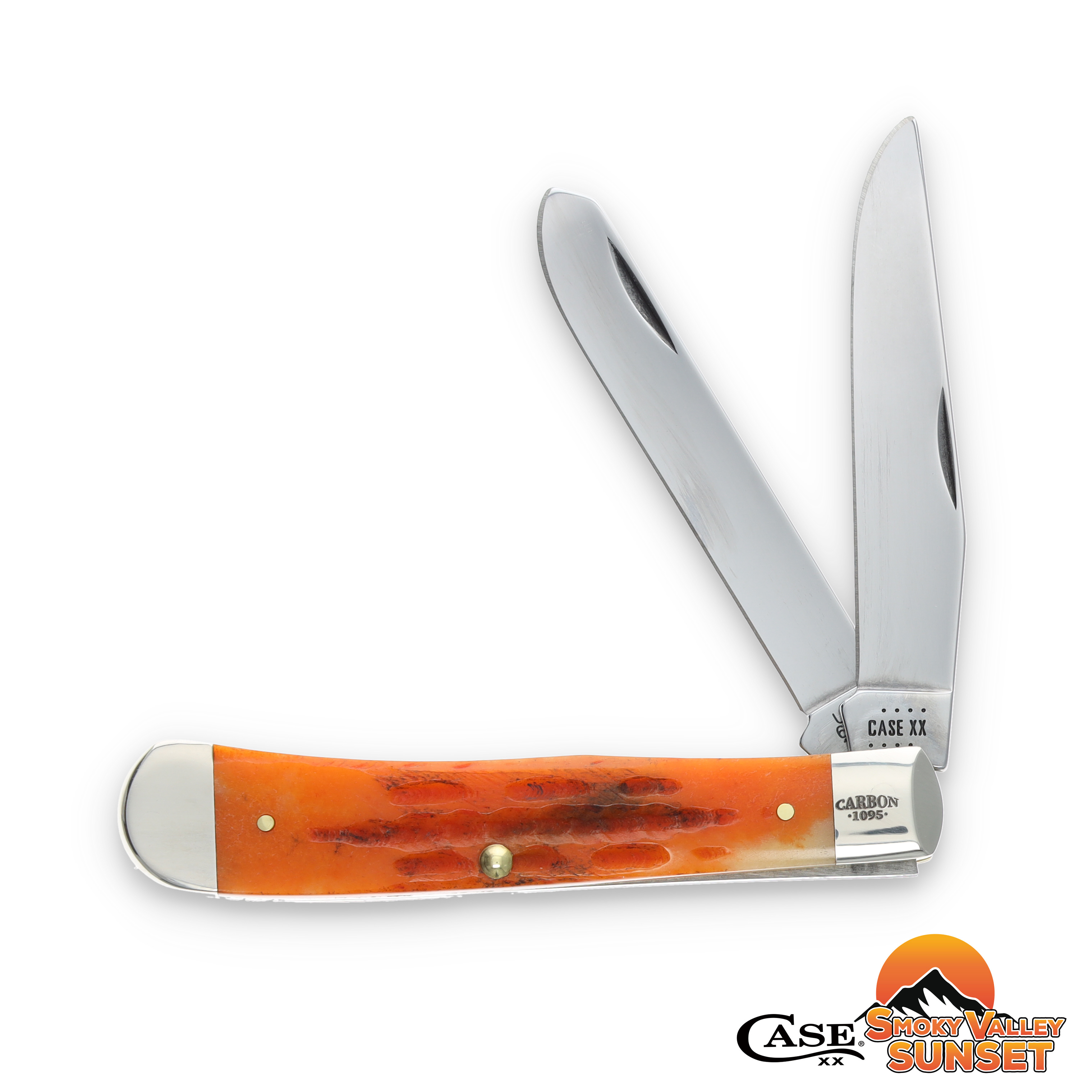 Case SMKW Exclusive Trapper Folding Knife Smoky Valley Sunset Autumn Bone CA25224 View 1