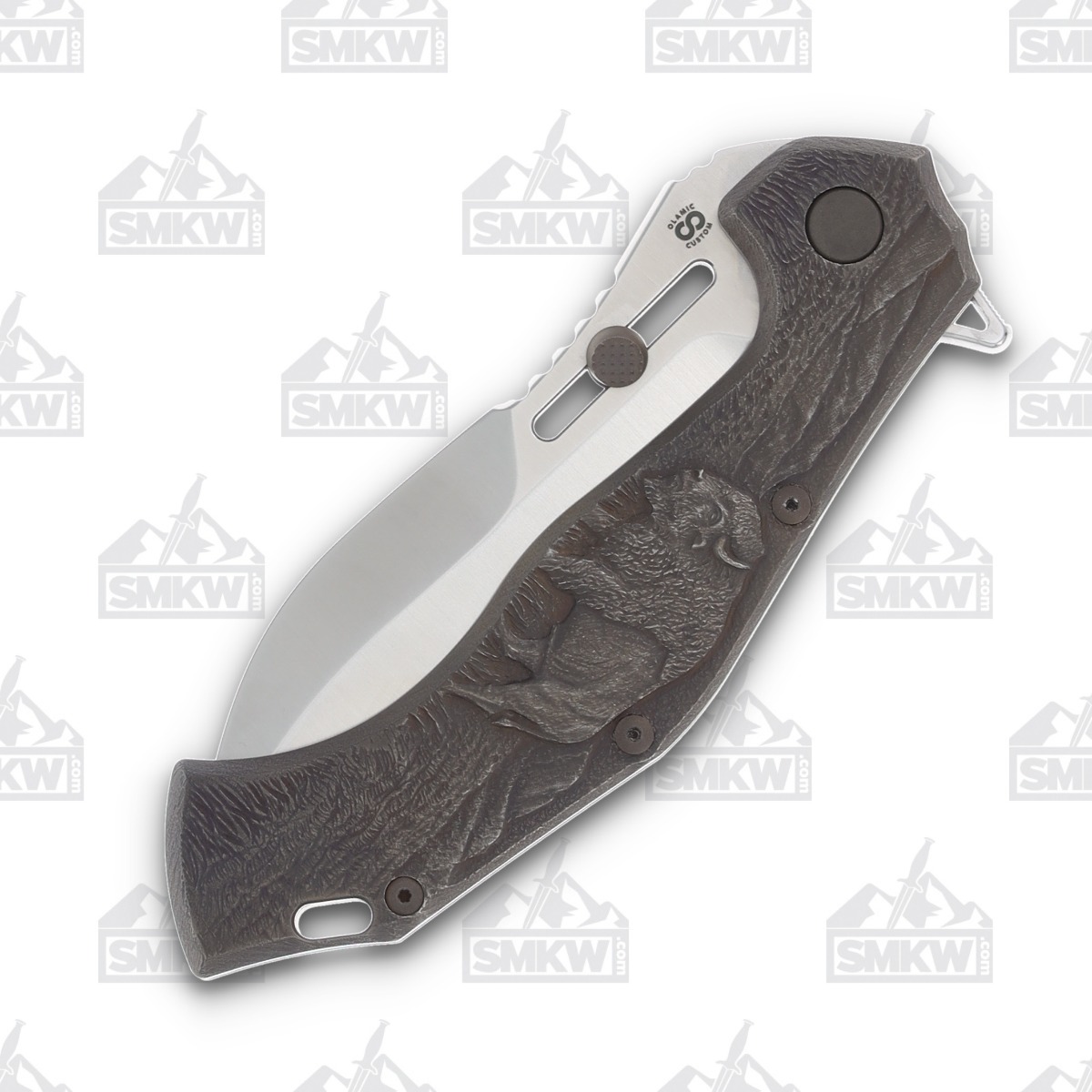 Olamic Soloist Scout Andrey Kolesnikov Ti Engraved Buffalo 4.12in Satin Blade 204-S View 7