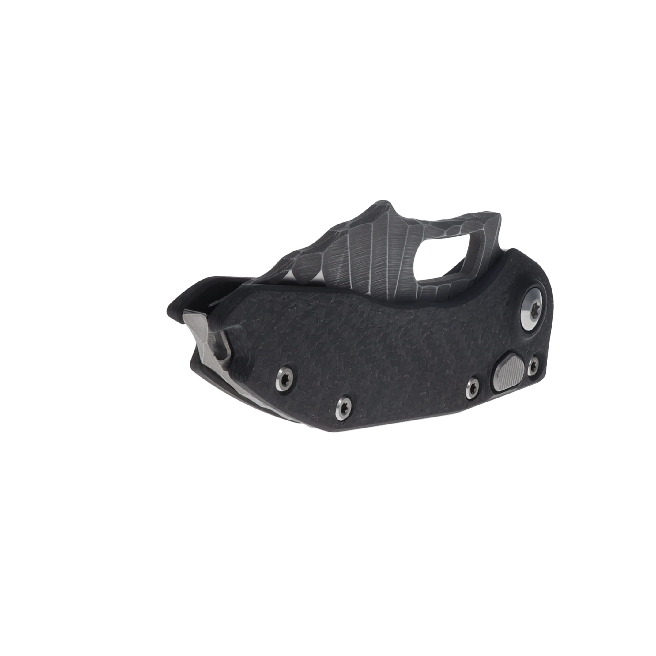 Microtech Marfione Borka Custom Stitch CF 3.63in Stonewash Spear Point Plain AUMT303MCKBP View 11