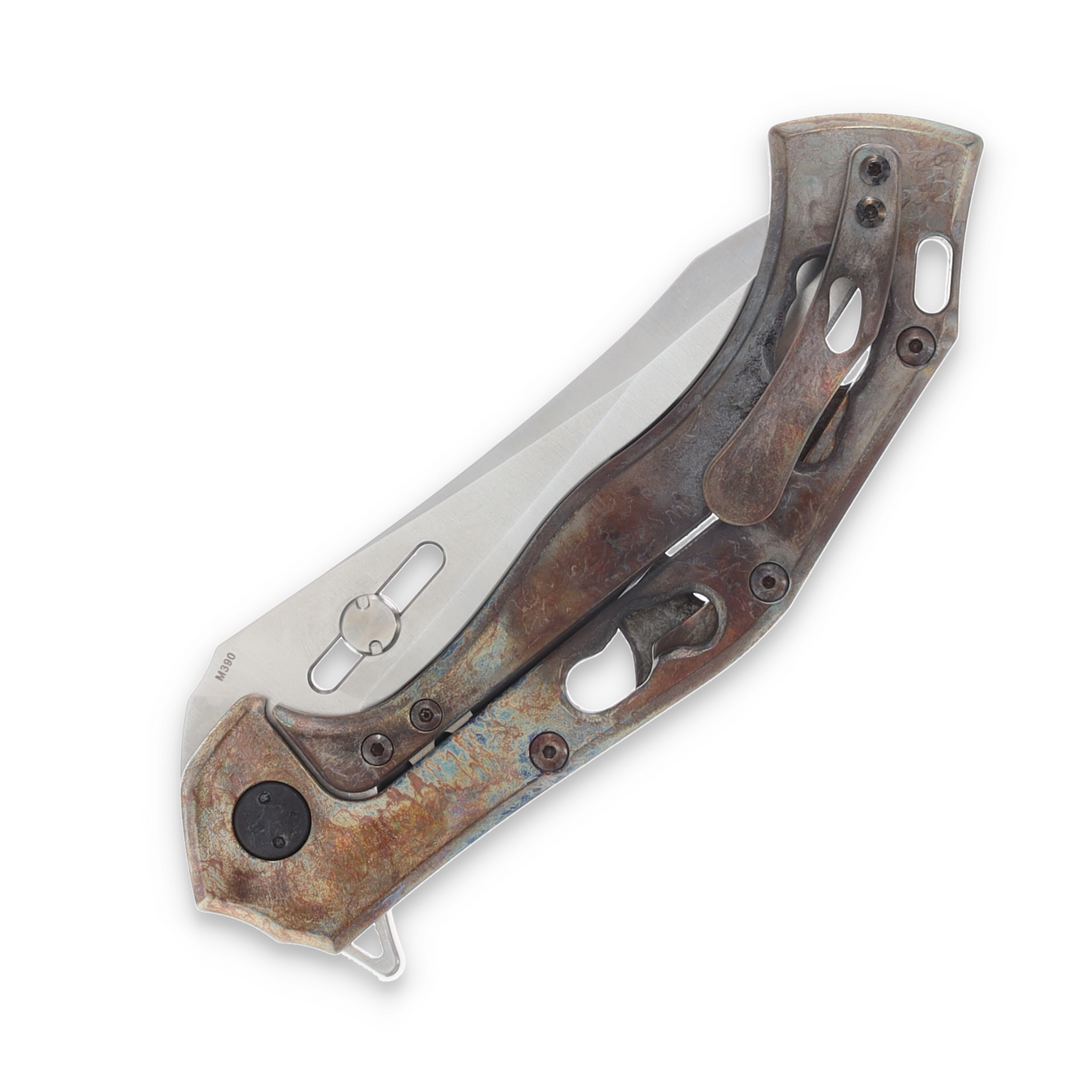 Olamic Soloist Agent Ti Antique Funky Holes 4.12in Satin Blade 199-A View 6