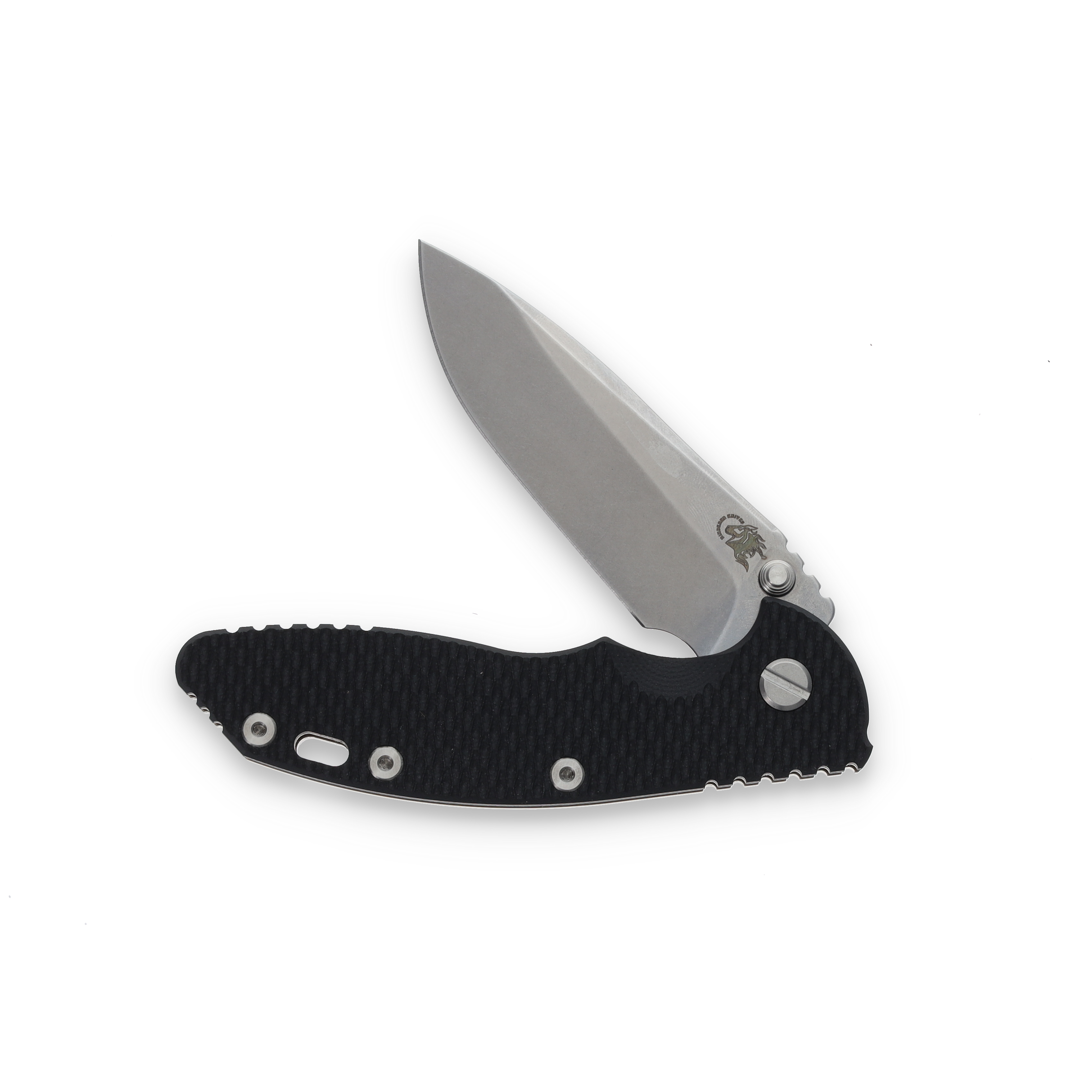 Hinderer Eklipse 3.5 Framelock Folding Knife Stonewash Spear Point S45VN Black G-10/Bronze Titanium KXM35SPEBLK View 3