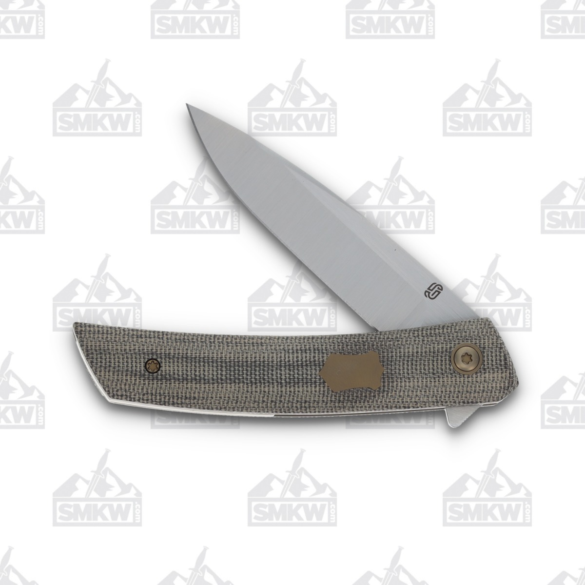 Jared Oeser F22 KickStop Folding Knife Bronze M390 Green Micarta JOF22GNM3 View 4