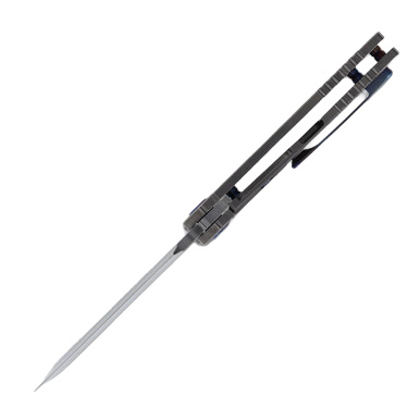 Medford 187 DP Folding Knife Tumbled Drop Point/Tumbled Handles with Flamed Hardware View 3