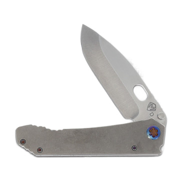 Medford 187 DP Folding Knife Tumbled Drop Point/Tumbled Handles with Flamed Hardware View 5