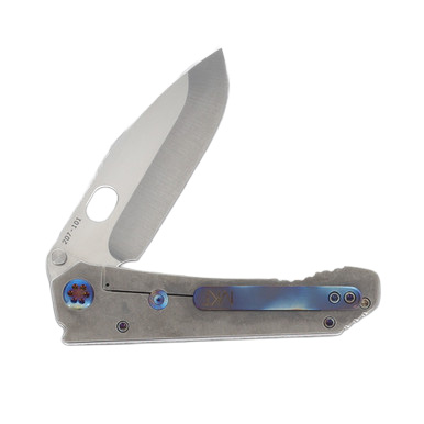 Medford 187 DP Folding Knife Tumbled Drop Point/Tumbled Handles with Flamed Hardware View 6