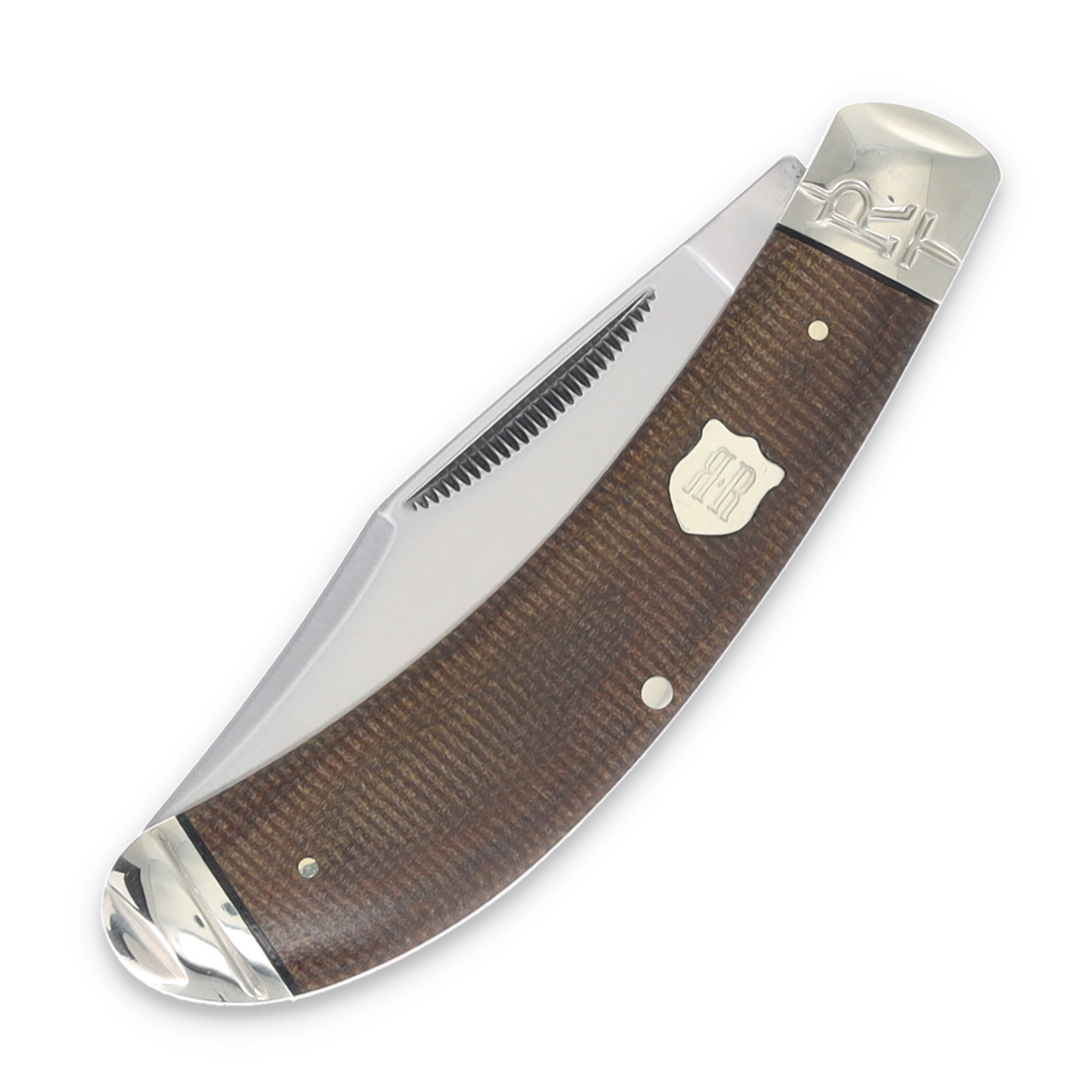 Rough Ryder Tater Skin Brown Burlap Bow Trapper Folding Knife RR2375 View 5