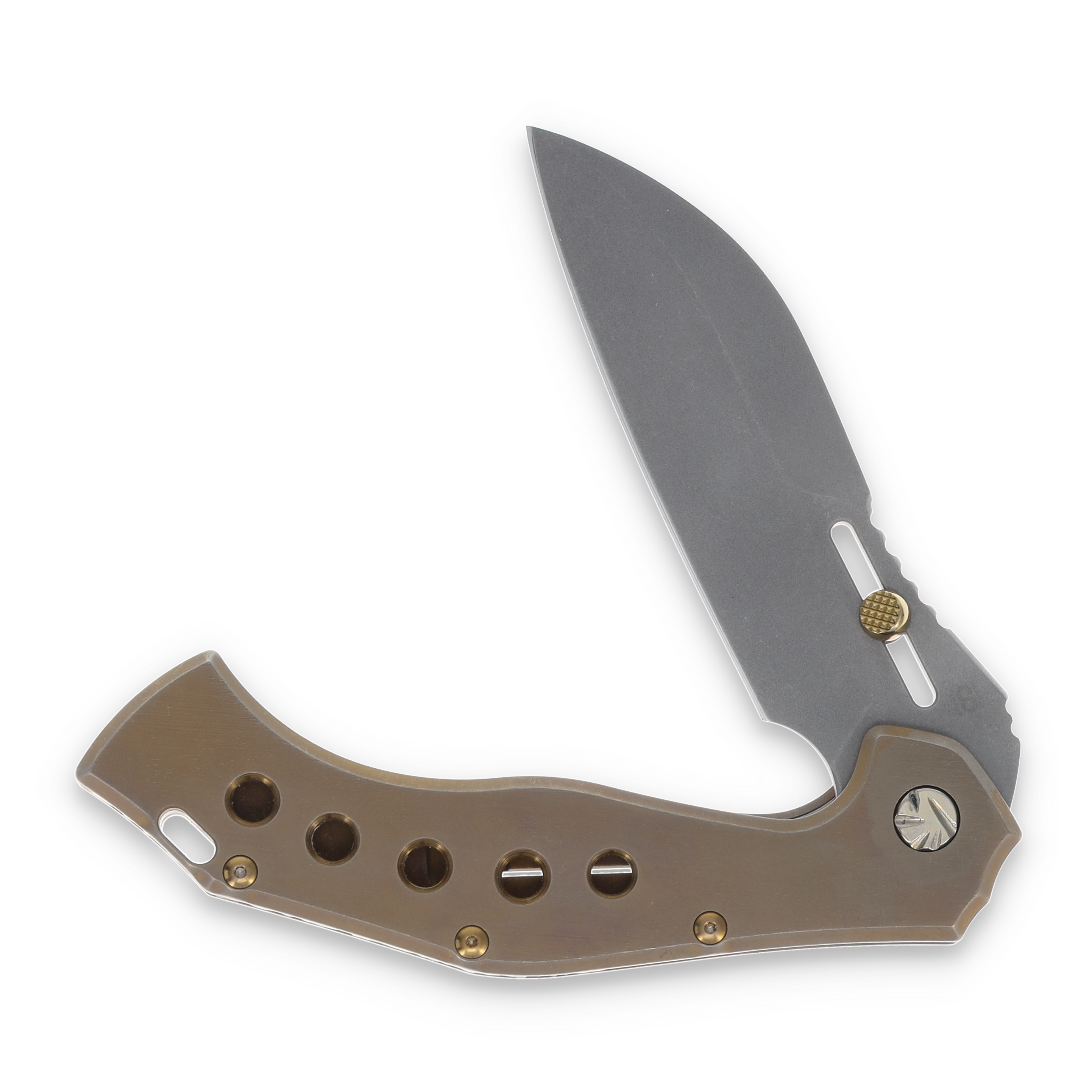 Olamic Soloist Scout Ti Kinetic Earth Holes 4.12in Stonewash Blade 203-S View 3