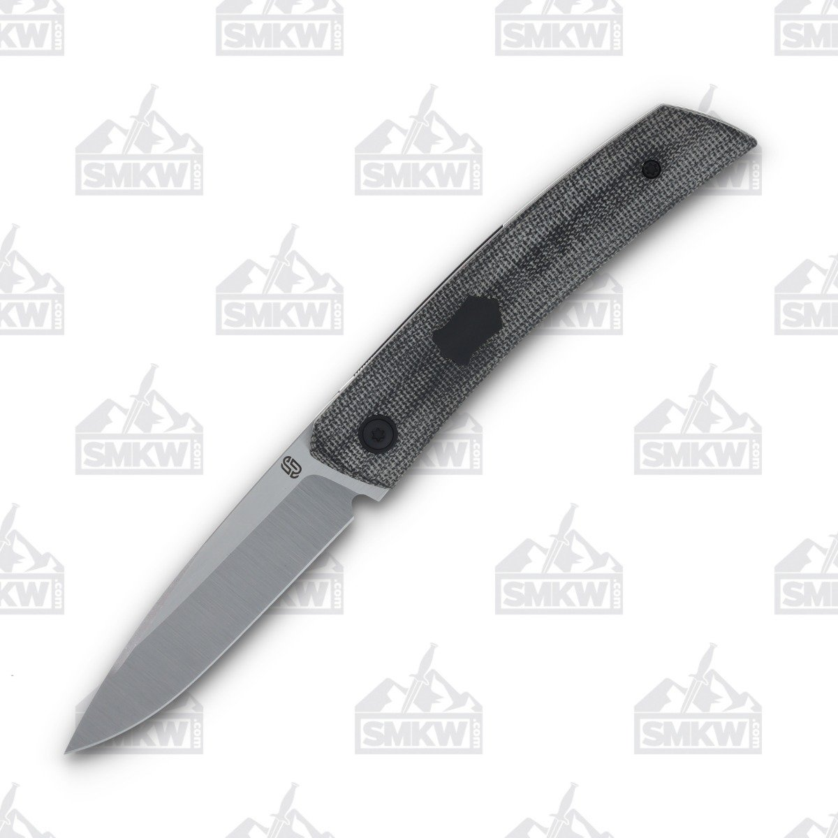 Jared Oeser F22 KickStop Folding Knife Satin M390 Black Micarta JOF22BKM2 View 1