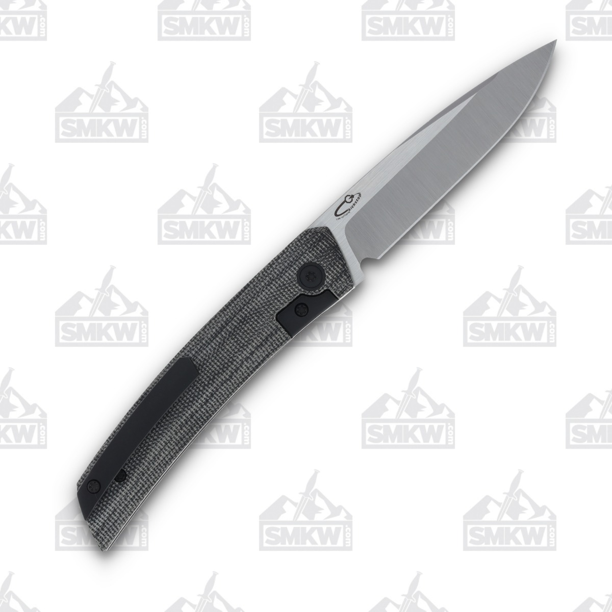 Jared Oeser F22 KickStop Folding Knife Satin M390 Black Micarta JOF22BKM2 View 2