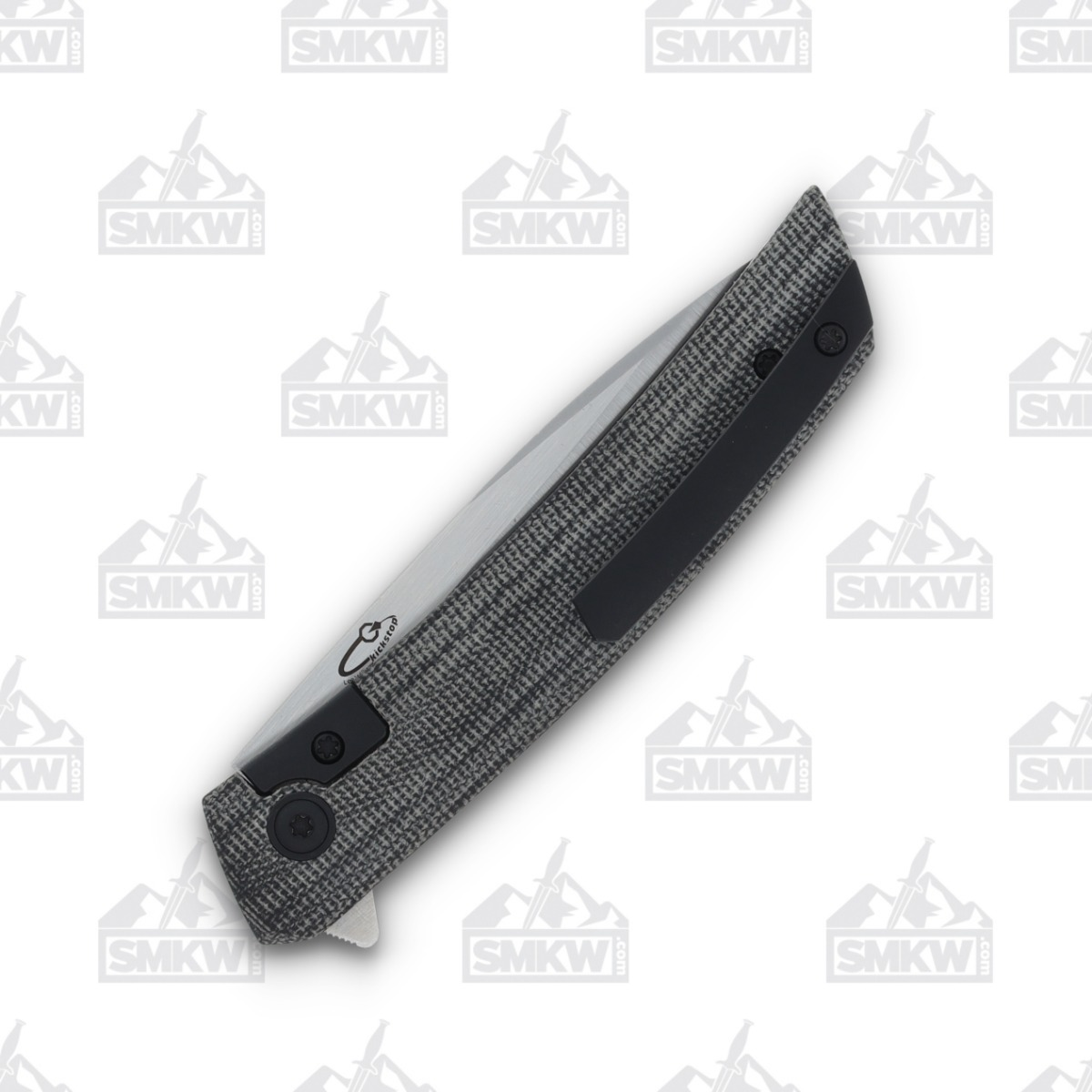Jared Oeser F22 KickStop Folding Knife Satin M390 Black Micarta JOF22BKM2 View 6