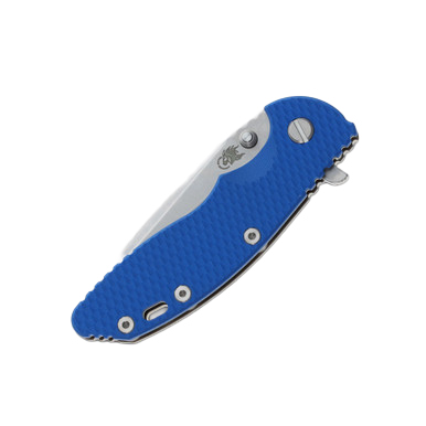 Hinderer Eklipse 3.5 Framelock Folding Knife Stonewash Spear Point S45VN Blue G-10/Bronze Titanium KXM35SPEBL View 6
