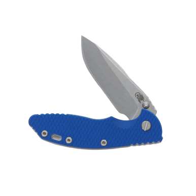 Hinderer Eklipse 3.5 Framelock Folding Knife Stonewash Spear Point S45VN Blue G-10/Bronze Titanium KXM35SPEBL View 4