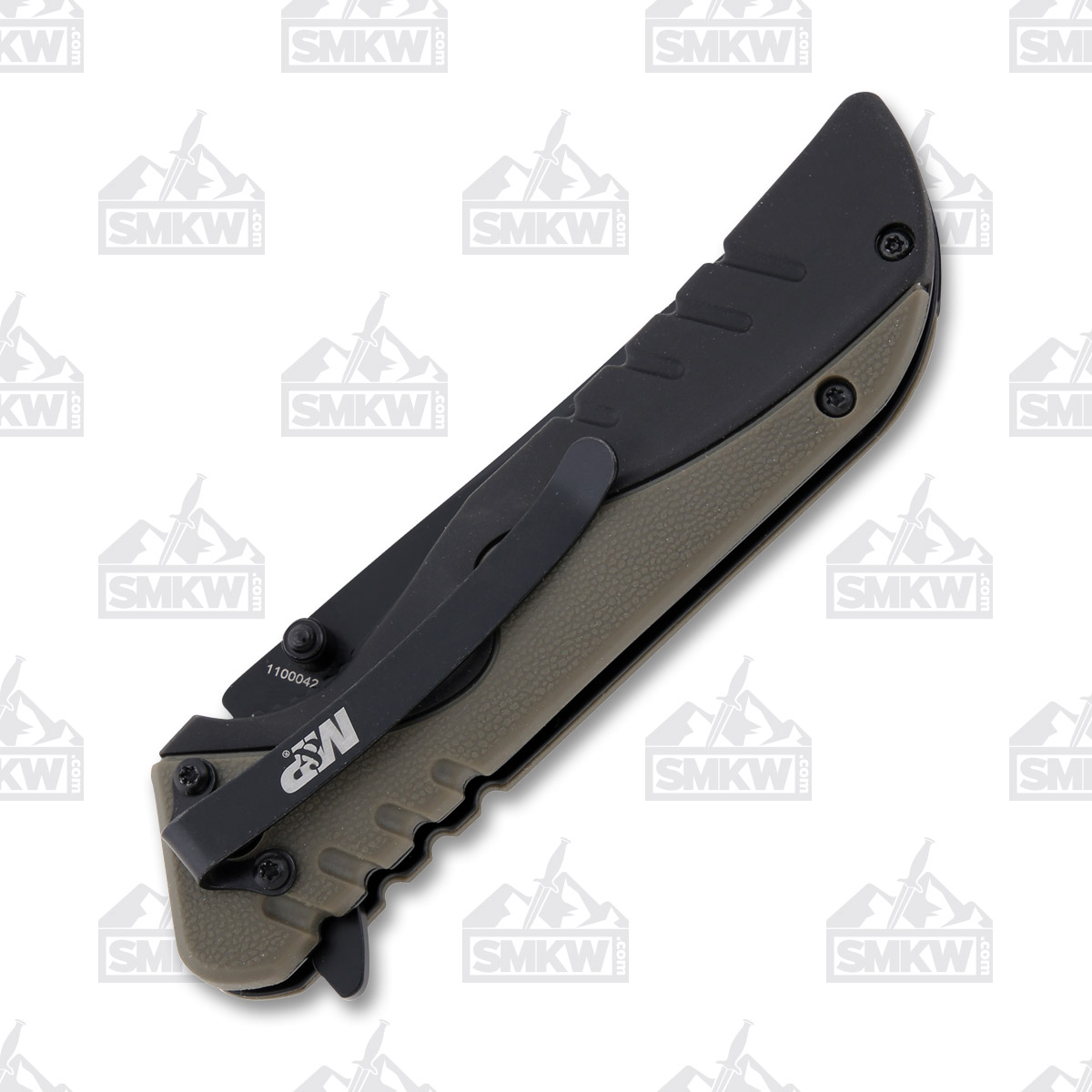 Smith and Wesson M&P M2.0 Ultra Glide Folding Knife OD Green 3.15in Clip Point 1100042 View 3