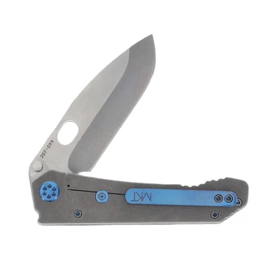 Medford 187 DP Tumbled D2 Second Amendment Handles (Blue Hardware) View 4