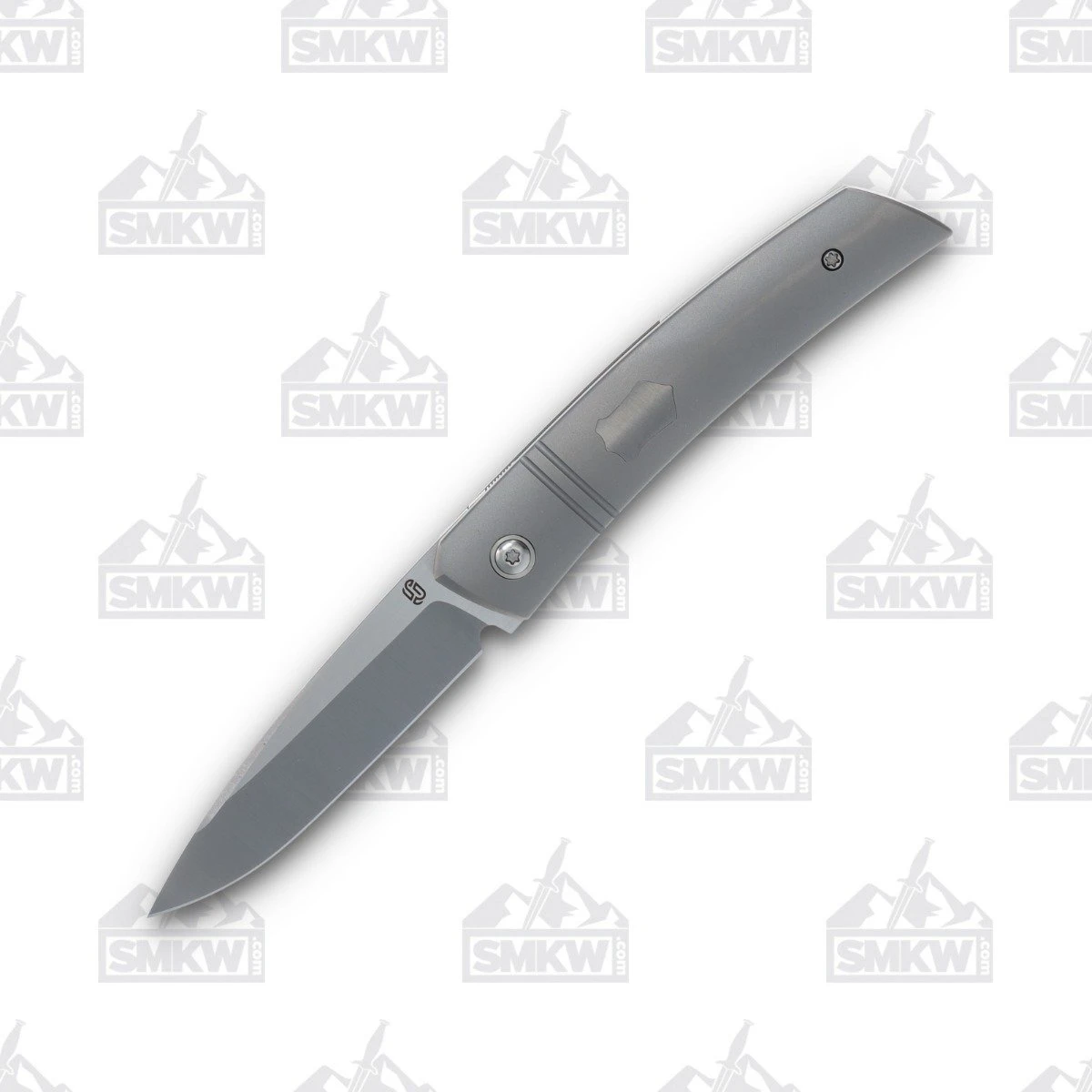 Jared Oeser F22 KickStop Folding Knife Satin M390 Titanium JOF22TI1 View 1