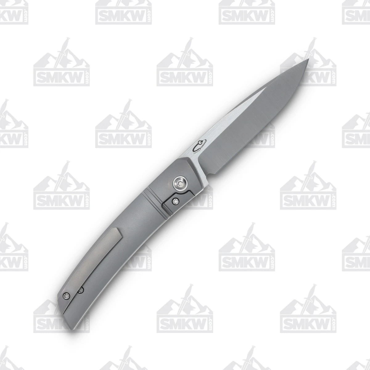 Jared Oeser F22 KickStop Folding Knife Satin M390 Titanium JOF22TI1 View 2