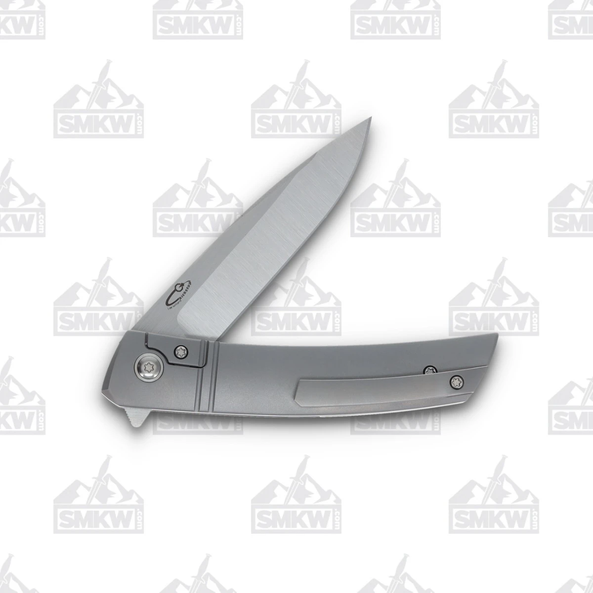 Jared Oeser F22 KickStop Folding Knife Satin M390 Titanium JOF22TI1 View 5