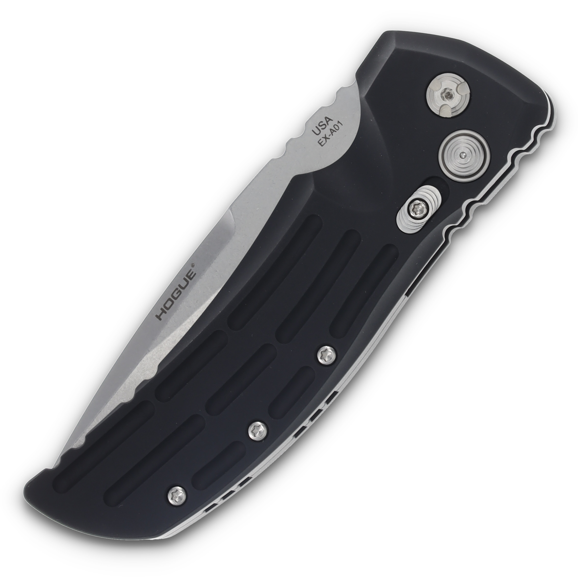 Hogue EX A01 OTS Automatic Knife 4.0in Plain Edge Aluminum AUHG34116 View 3